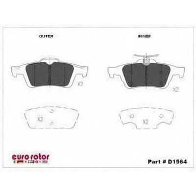 EUROROTOR - F1D1564H - Rear Semi Metallic Pads pa3