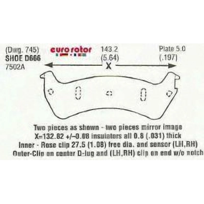 Rear Semi Metallic Pads by EUROROTOR - F1D666 pa1