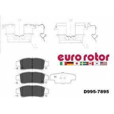 Rear Semi Metallic Pads by EUROROTOR - F1D995H pa1