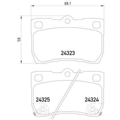 Rear Semi Metallic Pads by HELLA PAGID - 355006971 pa1
