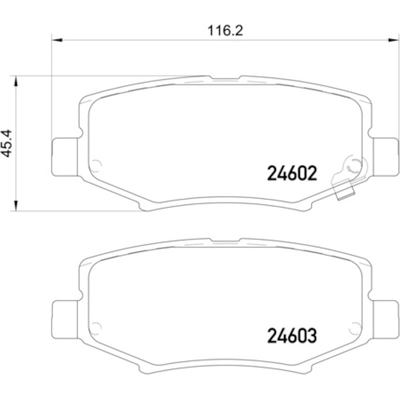 Rear Semi Metallic Pads by HELLA PAGID - 355014381 pa1