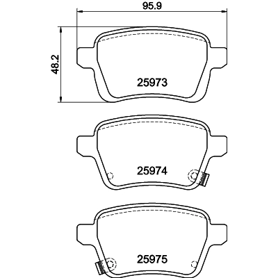 HELLA PAGID - 355021441 - Rear Semi Metallic Pads pa2