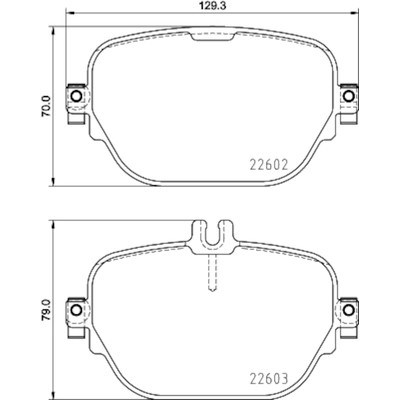 Rear Semi Metallic Pads by HELLA PAGID - 355031711 pa1