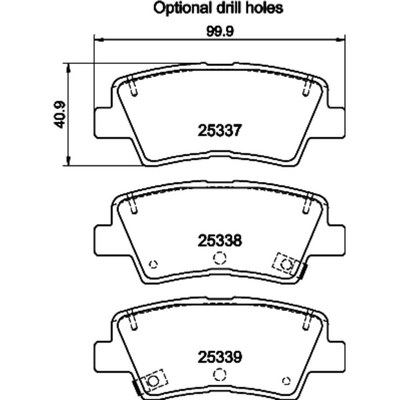 Rear Semi Metallic Pads by HELLA PAGID - 355040171 pa2