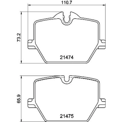 Rear Semi Metallic Pads by HELLA PAGID - 355040601 pa1