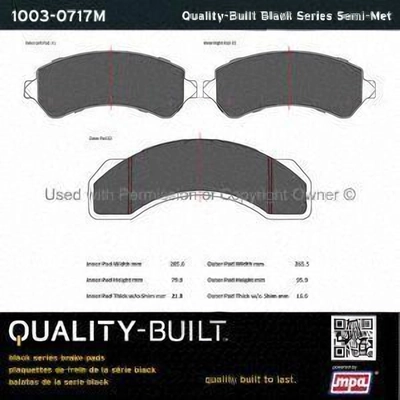 Rear Semi Metallic Pads by QUALITY-BUILT - 1003-0717M pa8