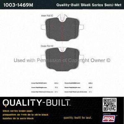 Rear Semi Metallic Pads by QUALITY-BUILT - 1003-1469M pa5