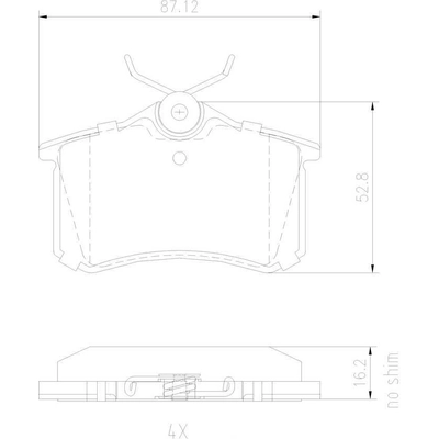 WORLDPARTS SYNERGY - WSD340AMH - Rear Semi Metallic Pads pa1