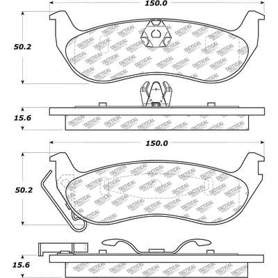 Plaquettes arrières Severe Duty de CENTRIC PARTS - 307.09320 pa1