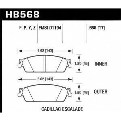 Rear Severe Duty Pads by HAWK PERFORMANCE - HB568P.666 pa5