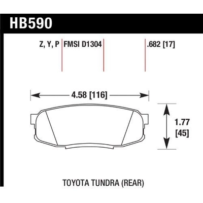 Plaquettes arri�res Severe Duty by HAWK PERFORMANCE - HB590P.682 pa27