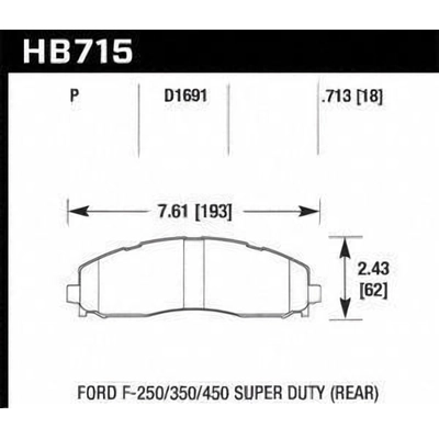 Plaquettes arrières Severe Duty de HAWK PERFORMANCE - HB715P.713 pa2