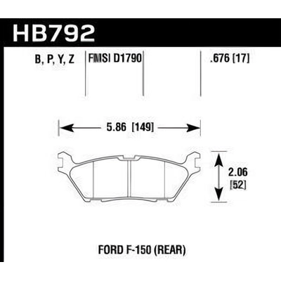 Rear Severe Duty Pads by HAWK PERFORMANCE - HB792P.676 pa2