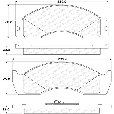 Plaquette arrière semi-métallique Severe Duty par CENTRIC PARTS - 106.04110 pa3