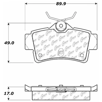 Rear Severe Duty Semi Metallic Premium Pad by CENTRIC PARTS - 106.06270 pa2