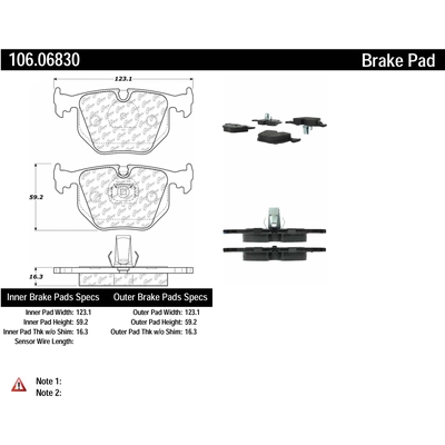 Plaquette arri�re semi-m�tallique Severe Duty by CENTRIC PARTS - 106.06830 pa2