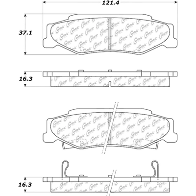 Rear Severe Duty Semi Metallic Premium Pad by CENTRIC PARTS - 106.07320 pa2