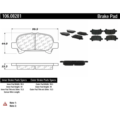 Rear Severe Duty Semi Metallic Premium Pad by CENTRIC PARTS - 106.08281 pa2