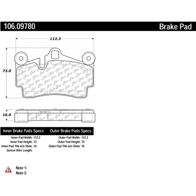 Rear Severe Duty Semi Metallic Premium Pad by CENTRIC PARTS - 106.09780 pa2