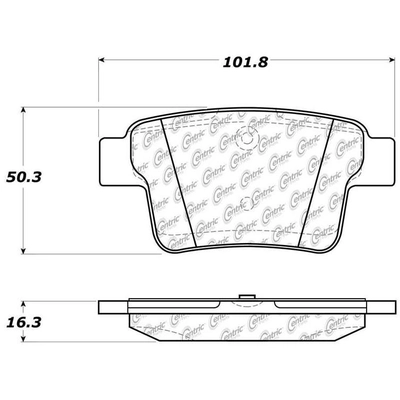 Rear Severe Duty Semi Metallic Premium Pad by CENTRIC PARTS - 106.10710 pa2