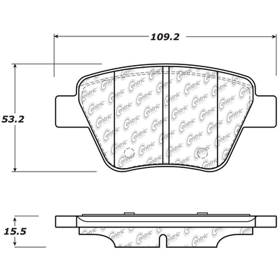 Rear Severe Duty Semi Metallic Premium Pad by CENTRIC PARTS - 106.14560 pa1