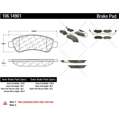Rear Severe Duty Semi Metallic Premium Pad by CENTRIC PARTS - 106.14901 pa4