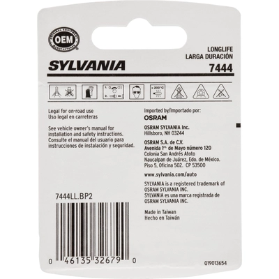 Rear Side Marker by SYLVANIA - 7444LL.BP2 pa2