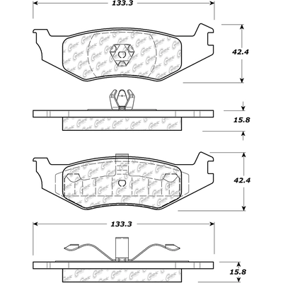 plaquettes arrière en céramique de qualité supérieur by CENTRIC PARTS - 105.05120 pa3