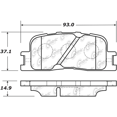 plaquettes arrière en céramique de qualité supérieur de CENTRIC PARTS - 105.08851 pa5