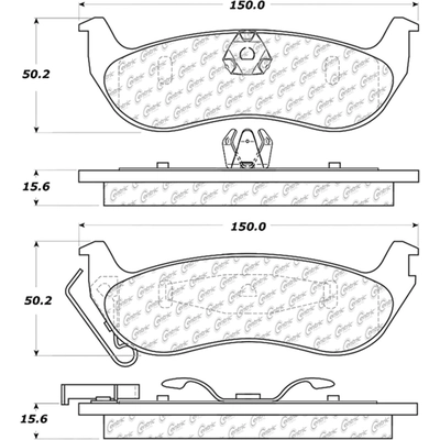 Rear Super Premium Ceramic Pads by CENTRIC PARTS - 105.09320 pa3