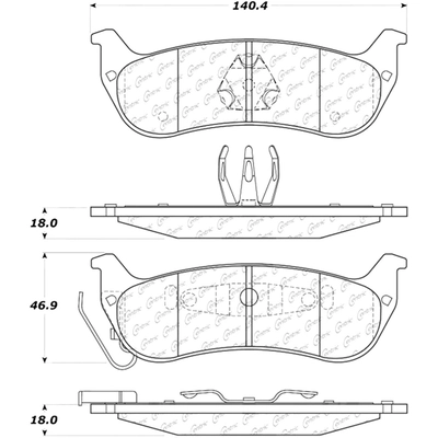 plaquettes arrière en céramique de qualité supérieur by CENTRIC PARTS - 105.09980 pa10