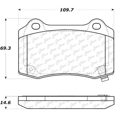 plaquettes arri�re en c�ramique de qualit� sup�rieur by CENTRIC PARTS - 105.10530 pa9