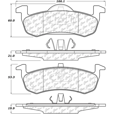 plaquettes arrière en céramique de qualité supérieur par CENTRIC PARTS - 105.12790 pa2