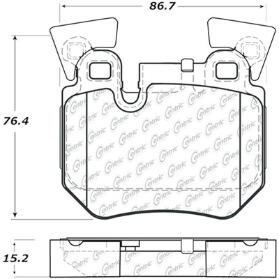 Rear Super Premium Ceramic Pads by CENTRIC PARTS - 105.13720 pa10