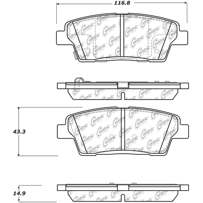 Rear Super Premium Ceramic Pads by CENTRIC PARTS - 105.15510 pa3