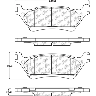 plaquettes arri�re en c�ramique de qualit� sup�rieur by CENTRIC PARTS - 105.16020 pa4