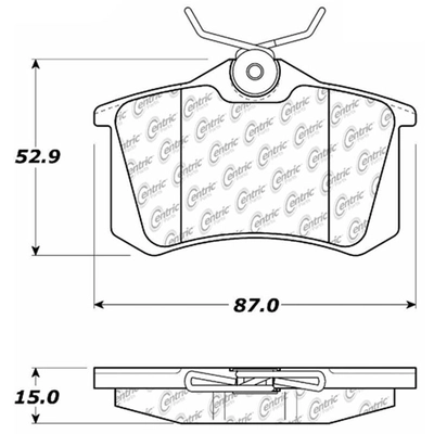 Plaquettes arri�res semi-m�tallique de qualit� sup�rieur by CENTRIC PARTS - 104.03400 pa3