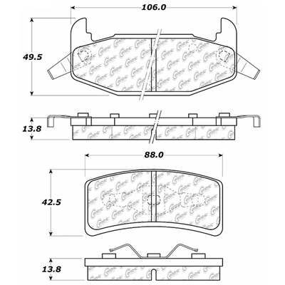 Plaquettes arrières semi-métallique de qualité supérieur by CENTRIC PARTS - 104.03770 pa2