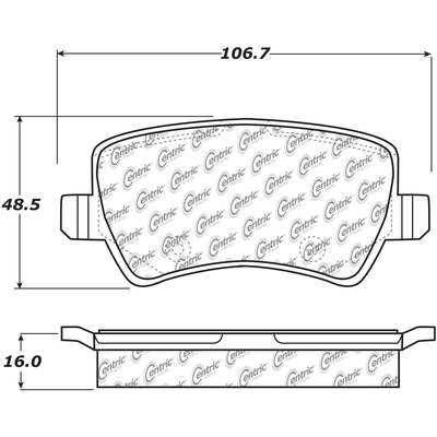 Plaquettes arrières semi-métallique de qualité supérieur de CENTRIC PARTS - 104.13071 pa2