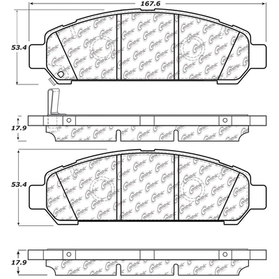 Rear Super Premium Semi Metallic Pads by CENTRIC PARTS - 104.13180 pa8