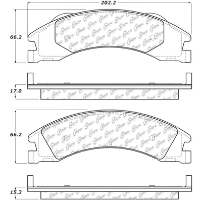 Plaquettes arrières semi-métallique de qualité supérieur de CENTRIC PARTS - 104.13290 pa9