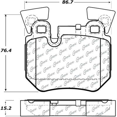 Rear Super Premium Semi Metallic Pads by CENTRIC PARTS - 104.13720 pa7