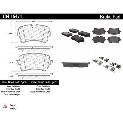 Rear Super Premium Semi Metallic Pads by CENTRIC PARTS - 104.15471 pa5