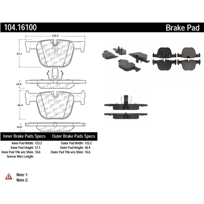 Rear Super Premium Semi Metallic Pads by CENTRIC PARTS - 104.16100 pa1