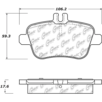 Plaquettes arrières semi-métallique de qualité supérieur by CENTRIC PARTS - 104.16461 pa2