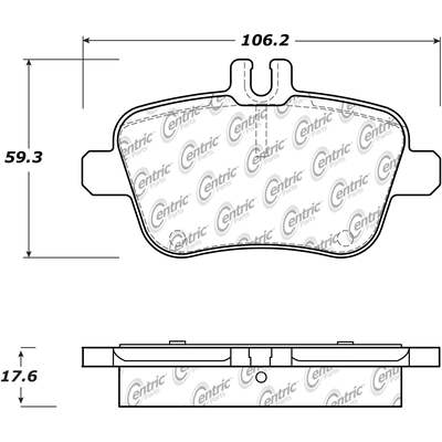 Rear Super Premium Semi Metallic Pads by CENTRIC PARTS - 104.16462 pa1