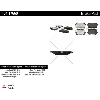 Rear Super Premium Semi Metallic Pads by CENTRIC PARTS - 104.17660 pa4
