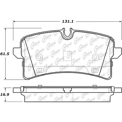 Plaquettes arrières semi-métallique de qualité supérieur by CENTRIC PARTS - 104.17800 pa1