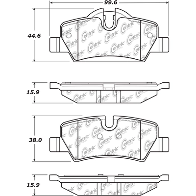 Rear Super Premium Semi Metallic Pads by CENTRIC PARTS - 104.18000 pa1