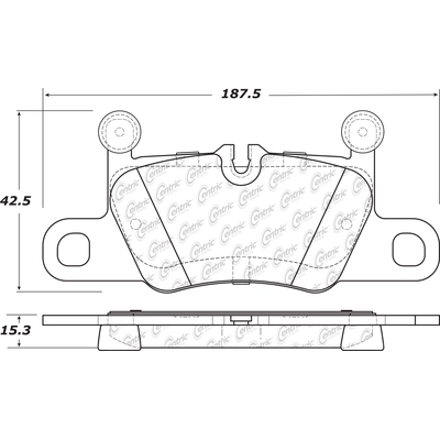 Rear Super Premium Semi Metallic Pads by CENTRIC PARTS - 104.19190 pa2